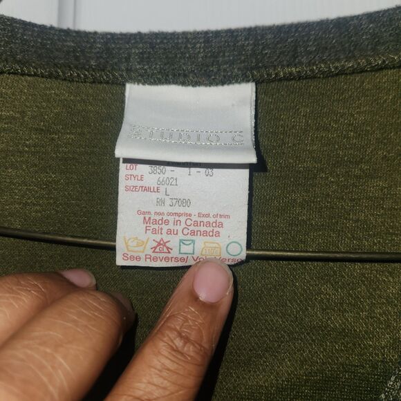 Studio C Vintage Green Cardigan Sweater Womens L Knit Button-Up - Picture 3 of 6